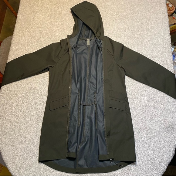Reitmans Women's Olive Hooded Raincoat - Picture 3 of 5